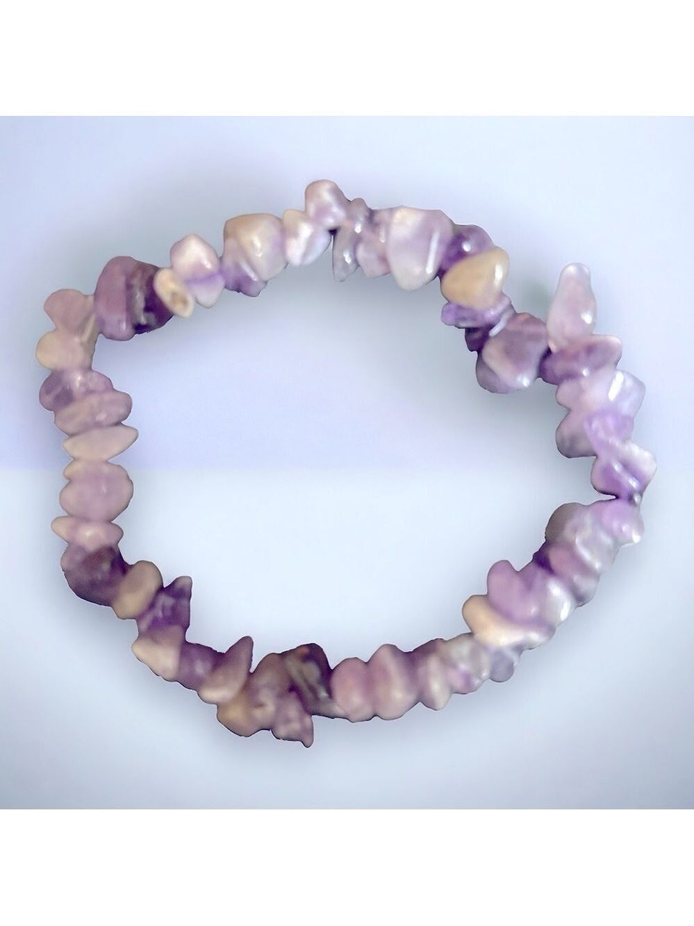Purple Beaded Stone Bracelet
